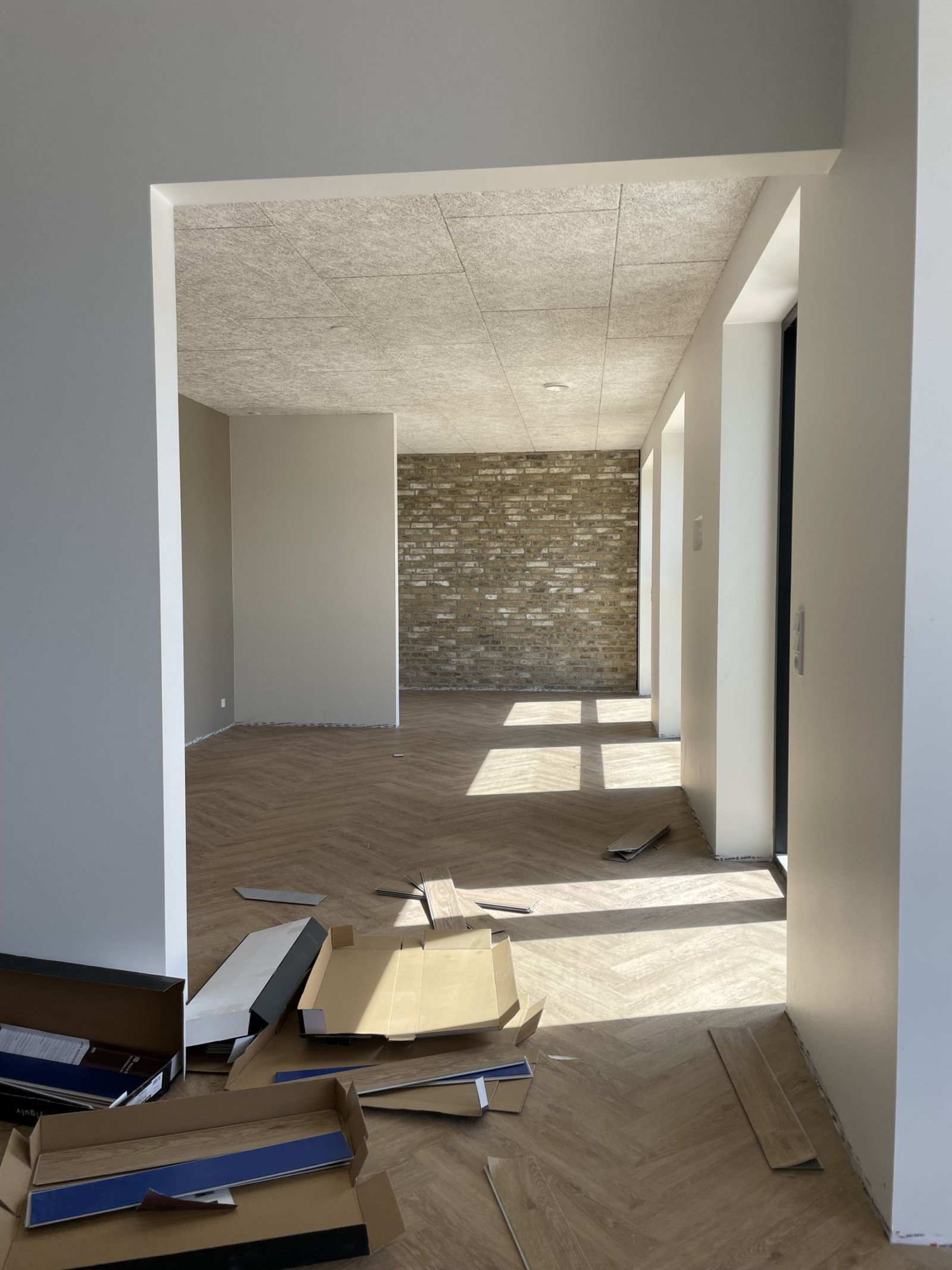 Arkitekttegnet villa – færdiggjort før konkurs